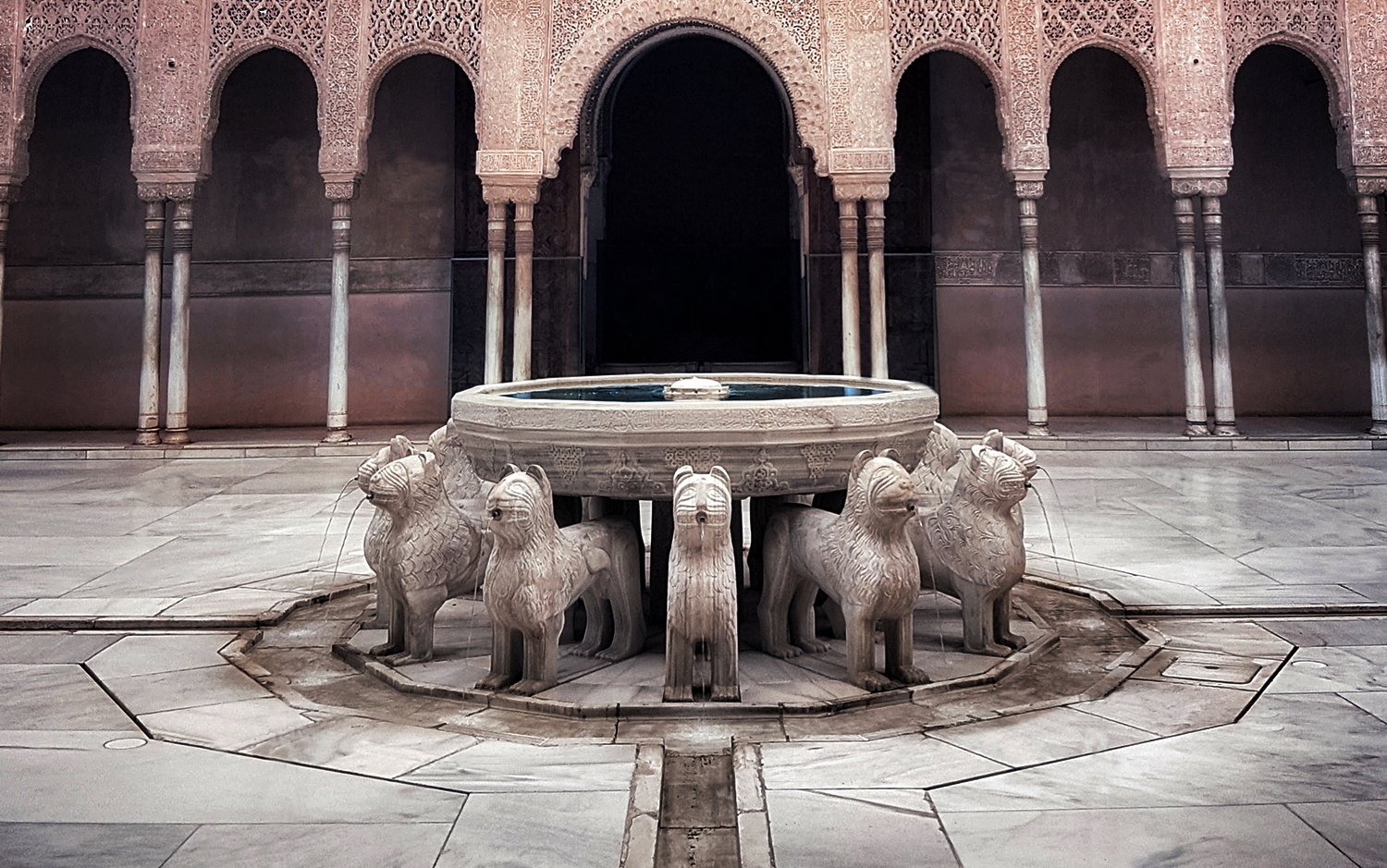 Courtyard of the lions of the Alhambra